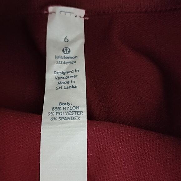 Lululemon Ebb to Street Seamless Ombré burgundy and white crop leggings size‎ 6 - Picture 8 of 8